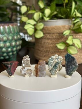 Ocean Jasper Set of Five Extra Small Tumbles - Sea Jasper Bundle